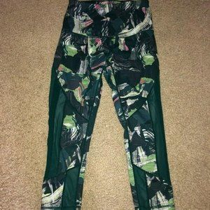 Zella Green Print Yoga Athletic‎ Pants Small